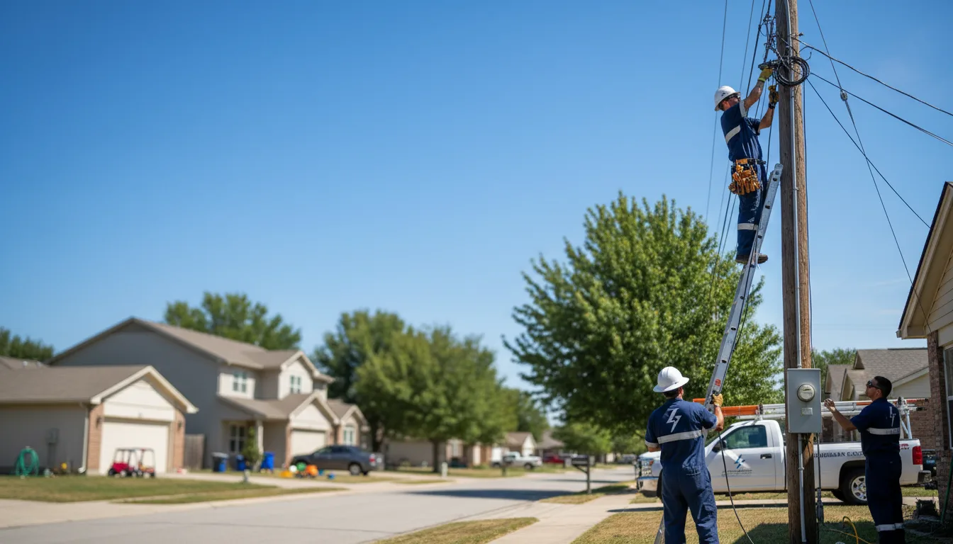 Residential electrician providing installation services in Fairview, KS